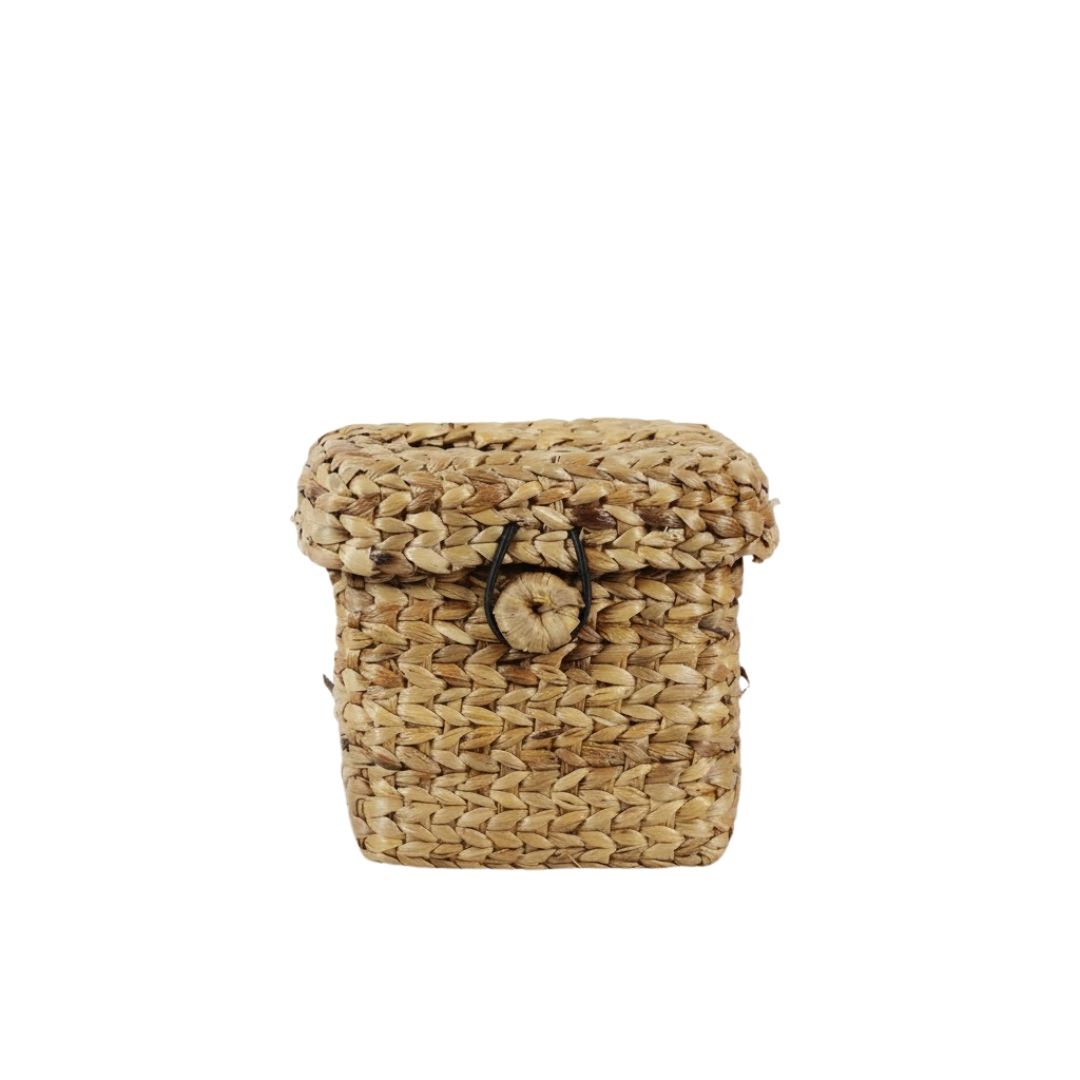 Handmade Water Hyacinth Tissue Holder (Mini Basket)